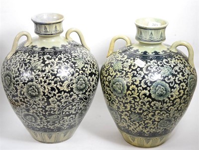 Lot 263 - A pair of Vietnamese porcelain jars