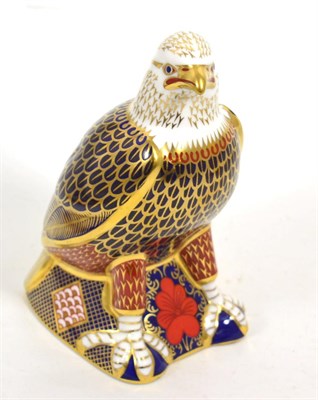 Lot 283 - A Royal Crown Derby china paperweight, bald eagle, original box