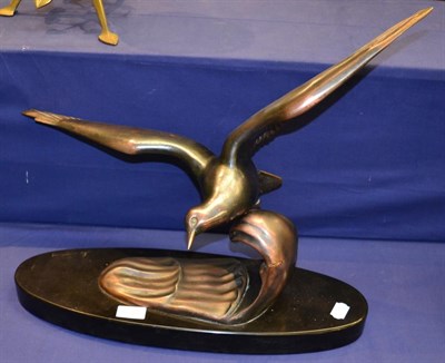 Lot 332 - An Art Deco seagull signed M Leduc