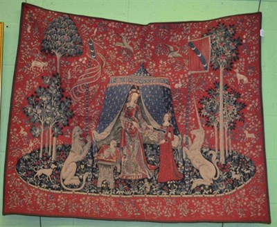 Lot 345 - A modern tapestry in 16th century style, depicting A Mon Seul Desir