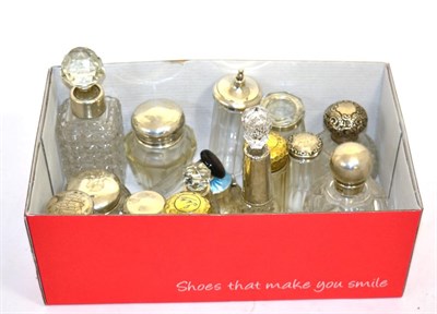 Lot 357 - A good collection of assorted silver mounted scent bottles