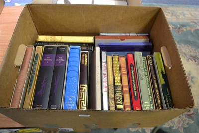 Lot 1102 - A box of miscellaneous Folio Editions including Tolkien's 'The Hobbit' and Dante's 'Divine...