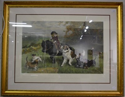 Lot 1108 - After C Burton Barker, A Scratch Back, colour engraving by A.C. Alais