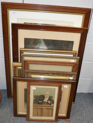 Lot 1126 - Assorted pictures and prints including two watercolours, pastel still life drawing, pastel portrait