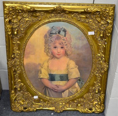 Lot 1129 - Print of a young girl in an ornate gilt frame