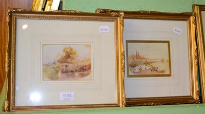 Lot 1138 - A pair of watercolours in the manner of Miles Birkett Foster