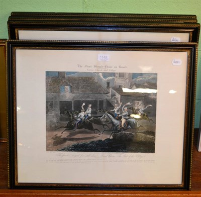 Lot 1149 - Four prints of steeplechase