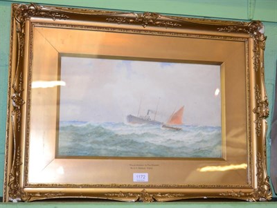 Lot 1172 - Attributed to George Stanfield Walters (1837-1924) ";Rough weather in the channel";, signed,...