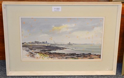 Lot 1188 - John H Nicholson (1911-1988), ";Castletown from Scarlett";, signed, pencil and watercolour...