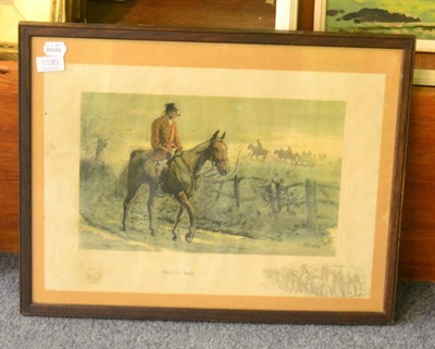 Lot 1199 - After Snaffles, a colour print signed in pencil, ";Tally Ho Back"