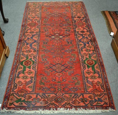 Lot 1237 - A Hamadan rug, 212cm by 107cm