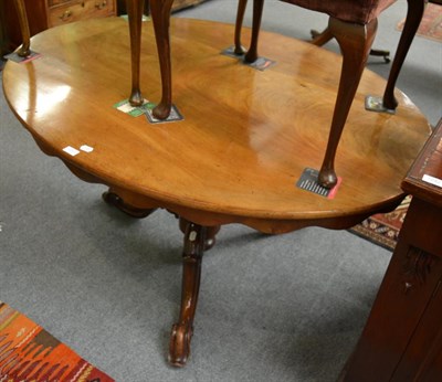 Lot 1244 - A Victorian mahogany oval breakfast table, on heavily carved tripod base