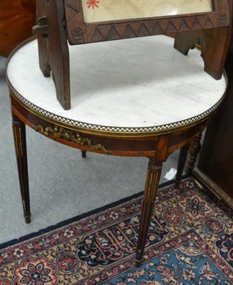 Lot 1248 - A French centre table with marble top