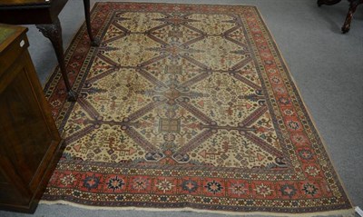 Lot 1260 - A Tabriz Carpet, Iranian Azerbaijan, the cream field with an allover design of geometric...