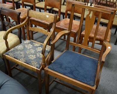 Lot 1274 - Two 19th century elbow chairs