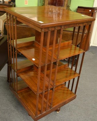 Lot 1287 - A large Edwardian mahogany revolving bookcase