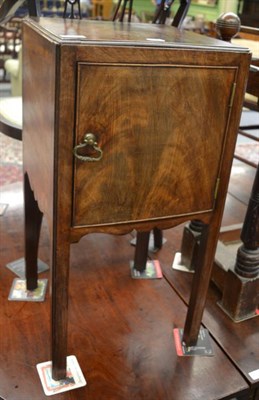 Lot 1301 - A Georgian mahogany bedside cupboard