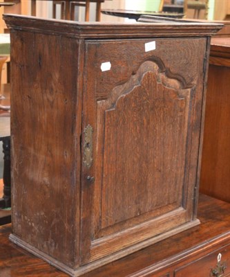 Lot 1308 - An 18th century spice cupboard with fitted interior&nbsp