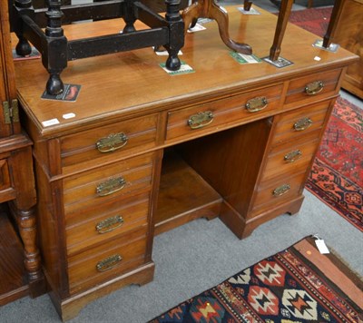 Lot 1312 - A late Victorian mahogany desk, stamped JAS Scholbred & Co