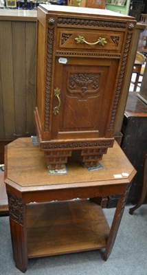 Lot 1316 - An Art Deco occasional table, a Louis style writing table, a chevet Louis style in walnut and a...