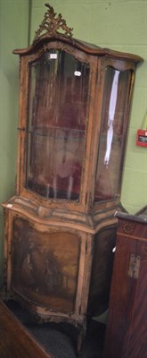 Lot 1340 - A French walnut vitrine