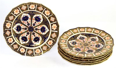 Lot 14 - A set of six Royal Crown Derby Imari plates, pattern No. 1126