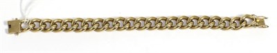 Lot 58 - A heavy gold link bracelet stamped '375'