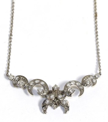 Lot 65 - A diamond necklace, stamped '750'