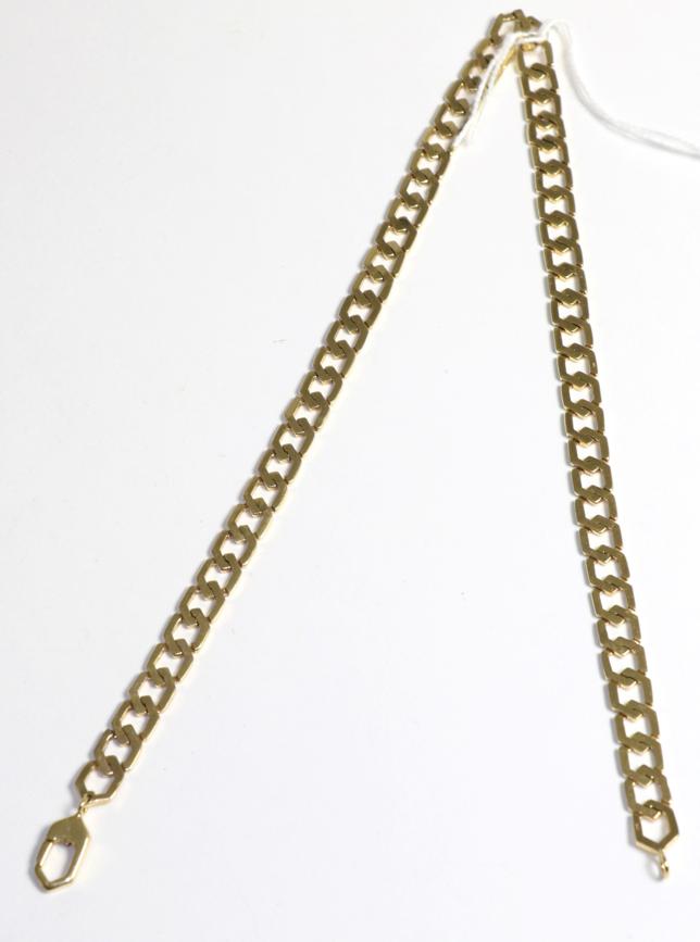Lot 90 - A 9ct gold fancy link necklace