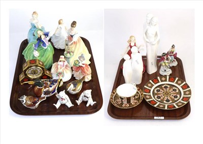 Lot 121 - Collectable ceramics, including Royal Doulton and other china figures; Royal Crown Derby china...
