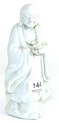 Lot 144 - A Chinese Blanc-de-Chine porcelain figure of Shoulao, impressed mark to underside