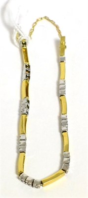 Lot 183 - An 18ct gold diamond set bracelet
