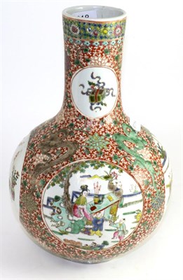Lot 218 - A Chinese porcelain famille rose bottle vase