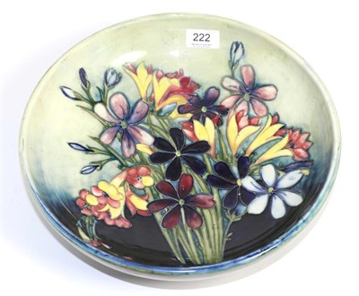Lot 222 - A Moorcroft large bowl in spring flowers design, W Moorcroft circa 1947-1953
