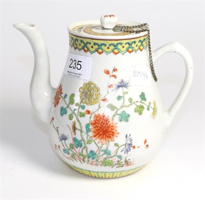 Lot 235 - A Chinese porcelain famille verte teapot and cover