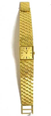 Lot 310 - A Hamilton 18ct gold cased wristwatch, on an 18ct gold strap
