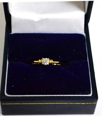 Lot 311 - An 18ct gold diamond solitaire ring, estimated diamond weight 0.15 carat approximately, finger size