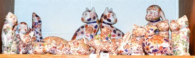 Lot 364 - A large group of Japanese Imari porcelain animals