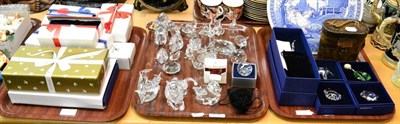 Lot 430 - A collection of Swarovski crystal ornaments including various collector's club models, mostly...