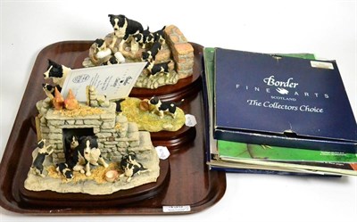 Lot 435 - Border Fine Arts 'Thoroughbred Mare and Foal', (Cantering), model No. 122 by Anne Wall and...