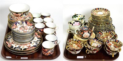 Lot 437 - Collection of Royal Crown Derby and similar 'Old Imari' pattern china, paragon china tea wares,...