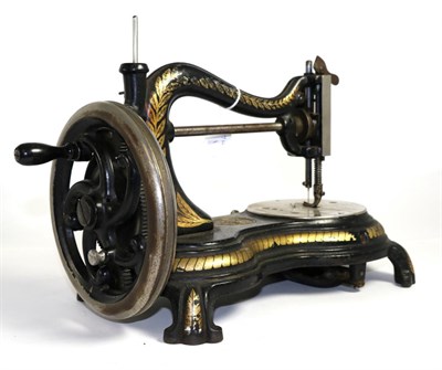 Lot 438 - A 19th century Jones hand sewing machine