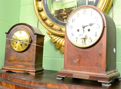 Lot 471 - A striking mantel clock with movement stamped Junghans and another striking mantel clock (2)
