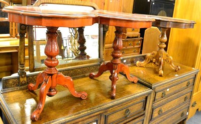 Lot 1096 - Three Italian marquetry wine tables