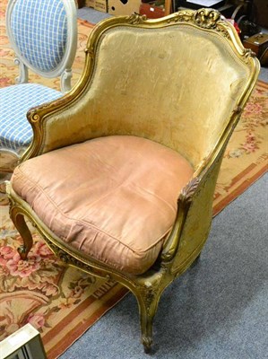 Lot 1105 - A 19th century gilt bergere in Louis XV style