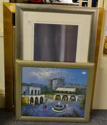 Lot 1137 - Oscar Gill, Dolphins, signed, oil on canvas together with two limited edition prints after...