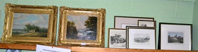 Lot 1169 - Framed oil of a river scene, J. Leslie Thomas (1851 - 1929), a framed oil on canvas of a...