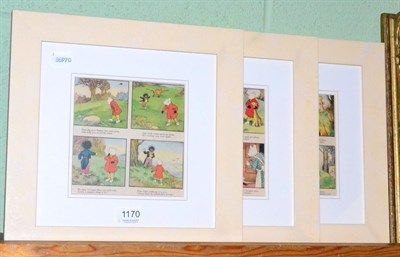 Lot 1170 - A set of four Rupert Bear illustrations, framed and glazed (4)