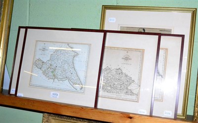 Lot 1173 - A set of five John Cary maps of Yorkshire, published 1787