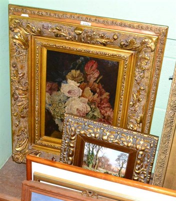 Lot 1175 - Vincent Selby (20th century) Winter landscape, oil on board, together with a further still life...